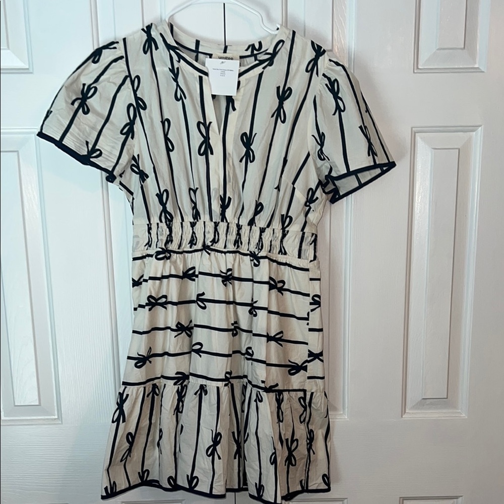 Umgee navy and White Mini Dress
